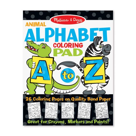 สมุดระบายสีไซส์จัมโบ้รูปสัตว์ Aa-Zz