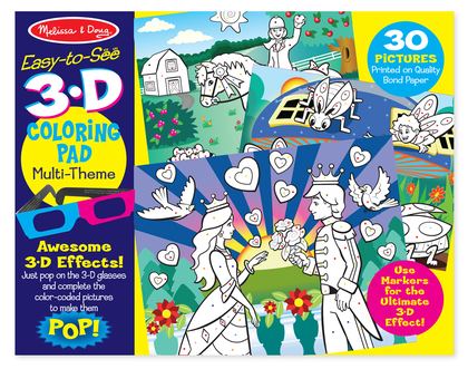 สมุดระบายสี Easy to See 3D หลากหลายรูปภาพแนวน่ารัก
