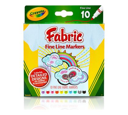 สีเมจิกสําหรับเขียนลงบนผ้า 10แท่ง